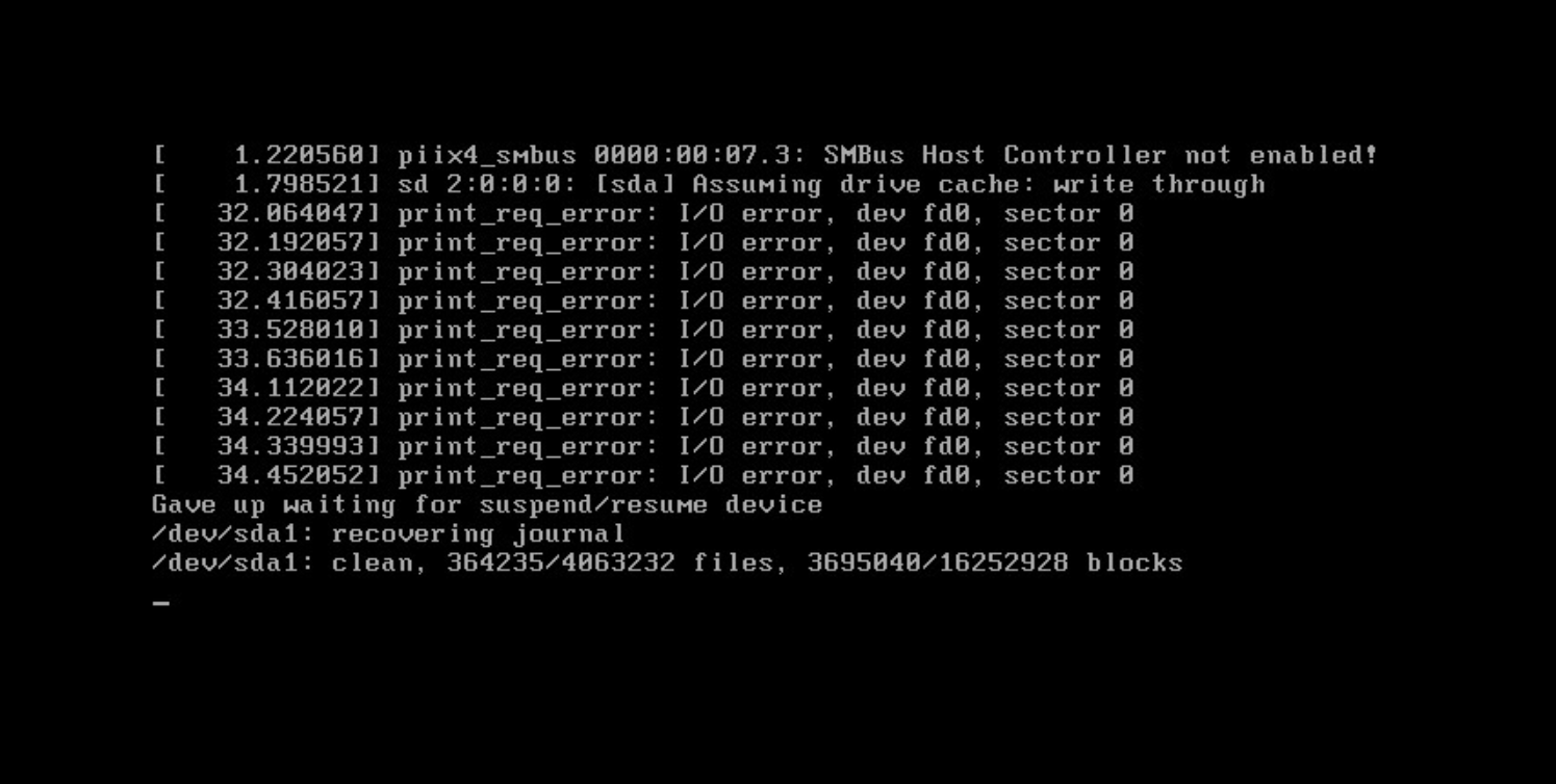 Running io error