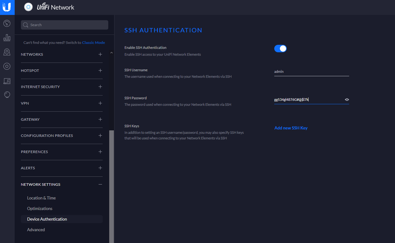 Unifi network application